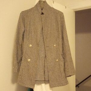 Black And White Women's She And Small Plaid Jacket